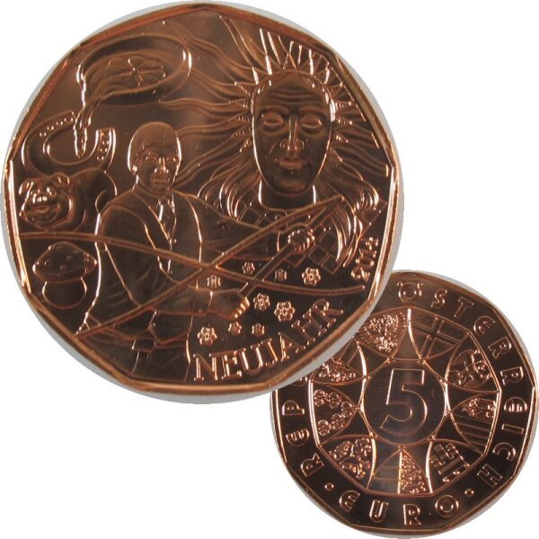 Österreich 5 Euro 2014 Neujahr
