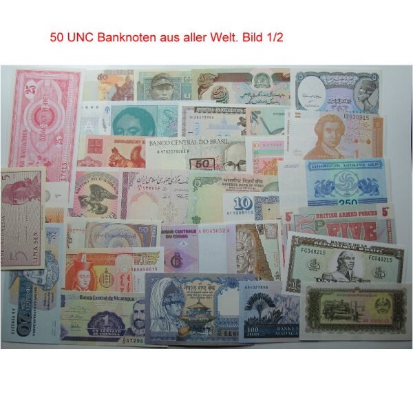 Welt - Lot div. Banknoten 50 Stück