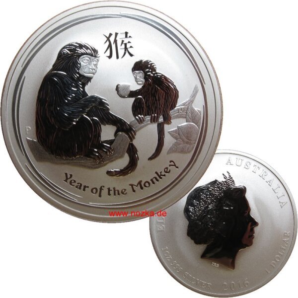Australien Lunar II. 2016 Affe 1 OZ Silber