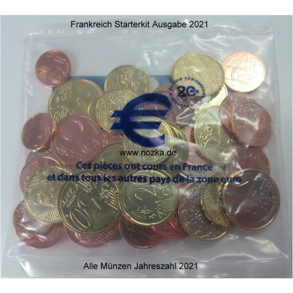 Frankreich 15,25 Euro 2021 20 Jahre Starterkit