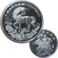 China 10 Yuan 1994 Einhorn 1 OZ Silber