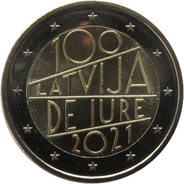 Lettland 2 Euro 2021 De Jure - Anerkennung