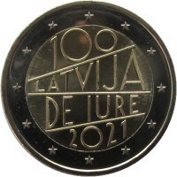 Lettland 2 Euro 2021 De Jure - Anerkennung