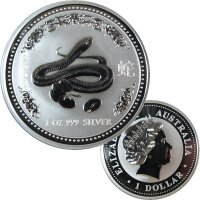 Australien Lunar I. 2001 Schlange 1 OZ Silber