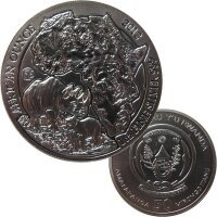 Ruanda 50 Francs 2012 - 1 OZ Silber African Ounce Nashorn...