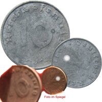 J. 371 - 10 Reichspfennig 1941 J Fehlprägung