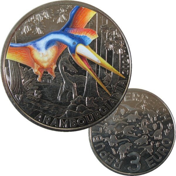Österreich 3 Euro 2020 Saurier Arambourgiania