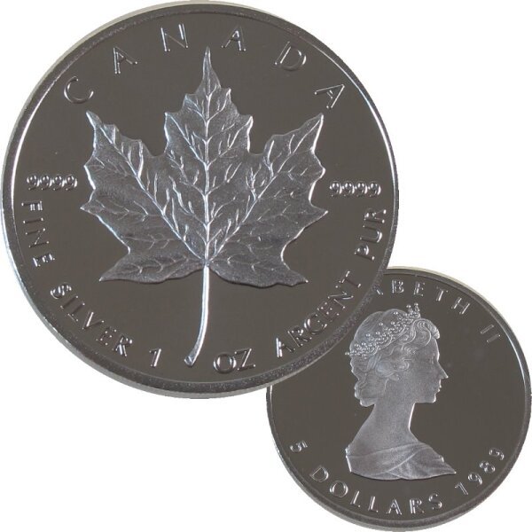 Kanada 1 OZ Maple Leaf 1989 proof Silber