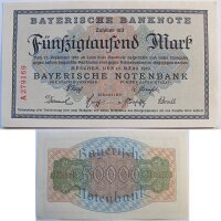 Ro.723 Bayerische Notenbank 50000 Mark 1923 Grab. BAY-8