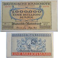 Ro.725 Bayerische Notenbank 1 Mio Mark 1923 Grab. BAY-10