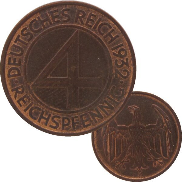J. 315 - 4 Reichspfennig 1932 E Brüning-Taler