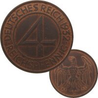 J. 315 - 4 Reichspfennig 1932 J Brüning-Taler