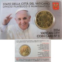Vatikan 50 Cents 2014 Coincard Nr. 5