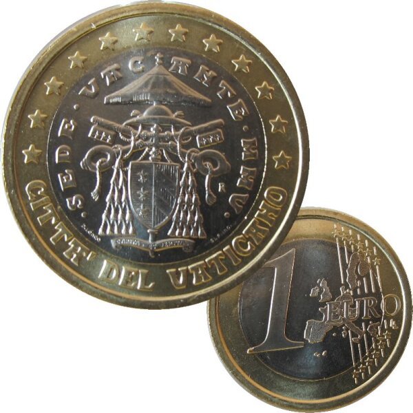 Vatikan 1 Euro 2005 Umlaufmünze Sede Vacante