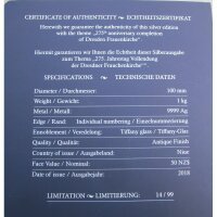 Niue 50 Dollars 2018 Frauenkirche Dresden 1 kg Silber