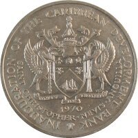 Saint Kitts und Nevis 4 Dollars 1970 FAO KM# 1