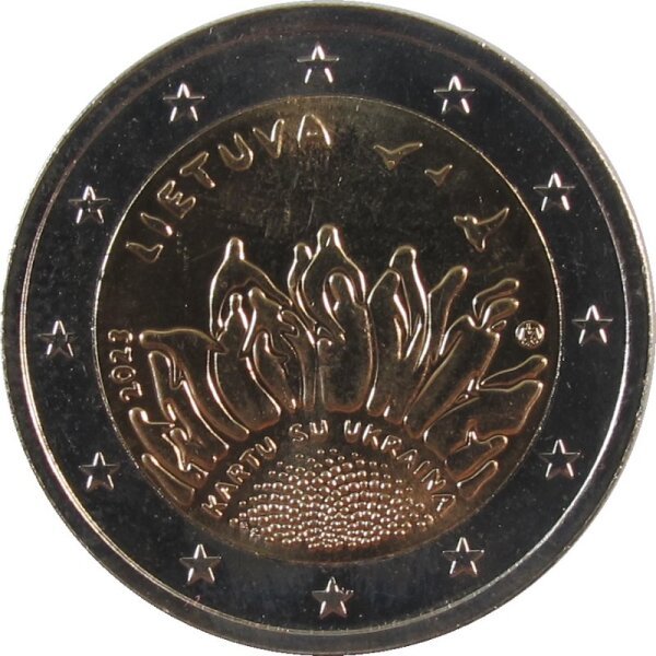Litauen 2 Euro 2023 Kartu su Ukraina