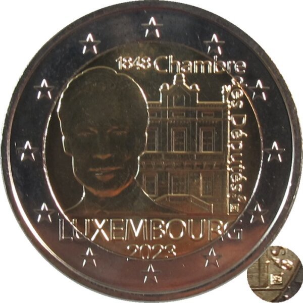 Luxemburg 2 Euro 2023 Abgeordnetenkammer
