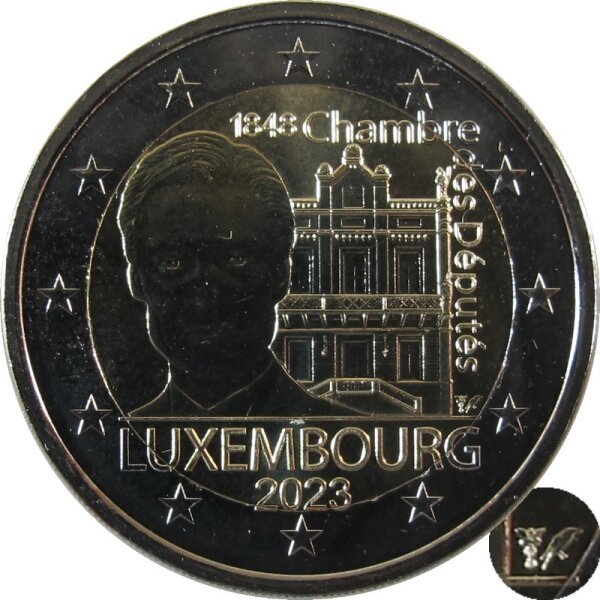 Luxemburg 2 Euro 2023 Abgeordnetenkammer Rabe
