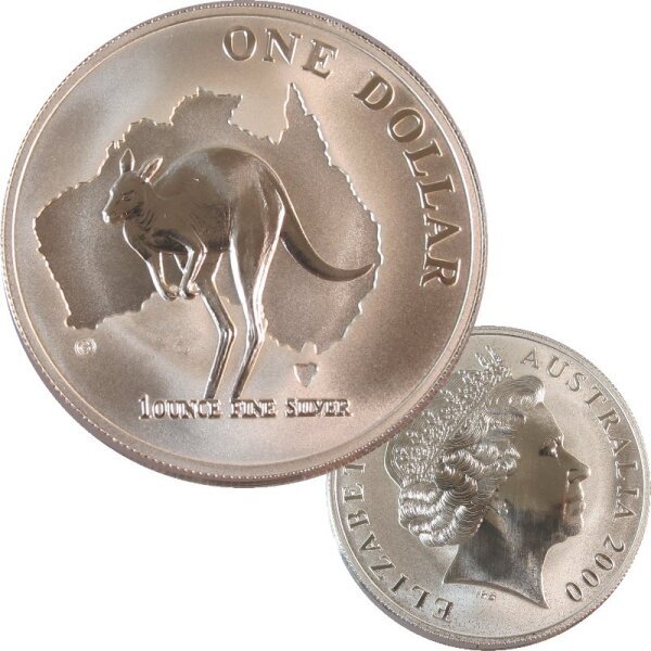 Australien 1 OZ Känguru 2000 Silber