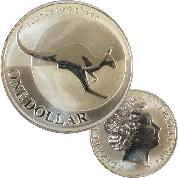 Australien 1 OZ Känguru 2004 Silber