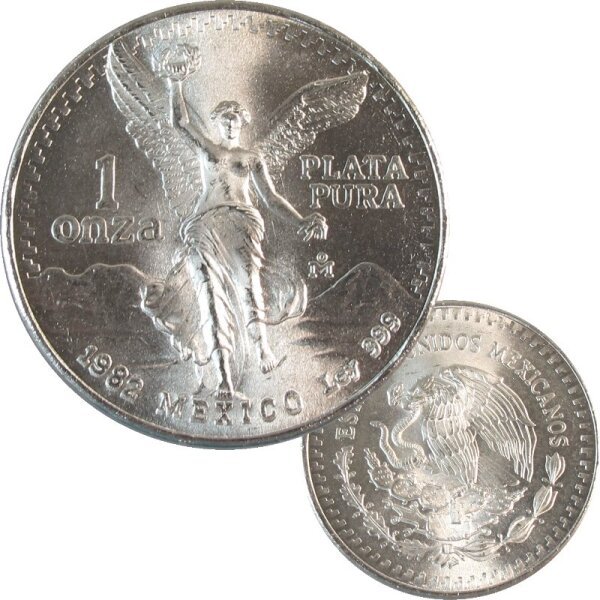 Mexiko Libertad 1982 Silber 1 OZ Siegesgöttin