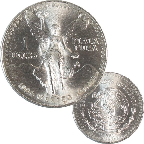 Mexiko Libertad 1984 Silber 1 OZ Siegesgöttin