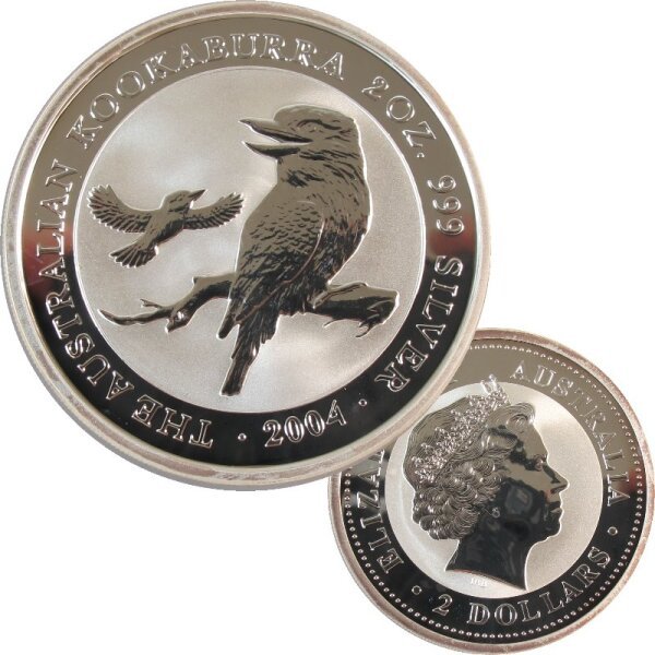 Australien 2 OZ Kookaburra 2004 Silber