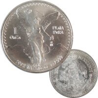 Mexiko Libertad 1992 Silber 1 OZ Siegesgöttin