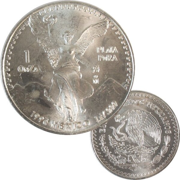 Mexiko Libertad 1994 Silber 1 OZ Siegesgöttin