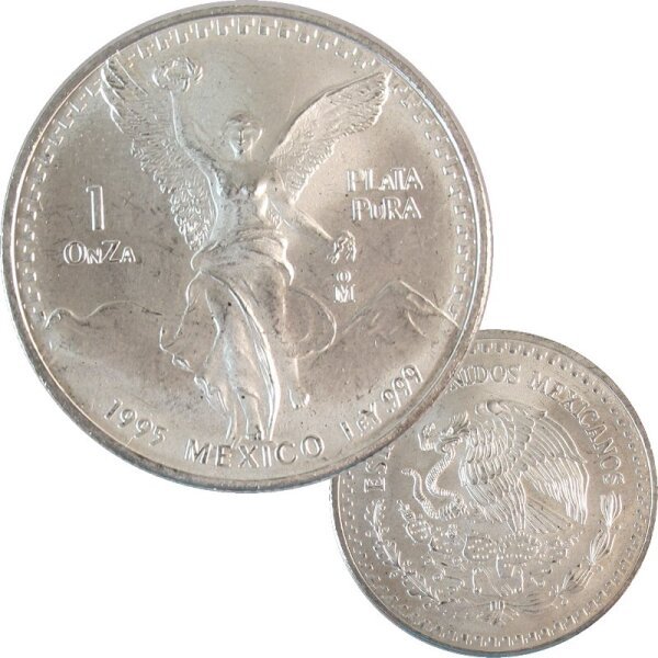 Mexiko Libertad 1995 Silber 1 OZ Siegesgöttin