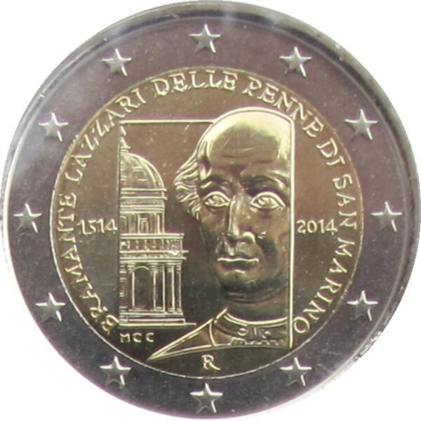 San Marino 2 Euro 2014 Bramante lose