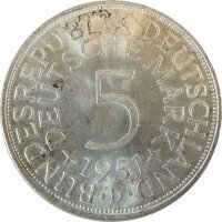 J. 387 - 5 DM Silberadler 1951 D st
