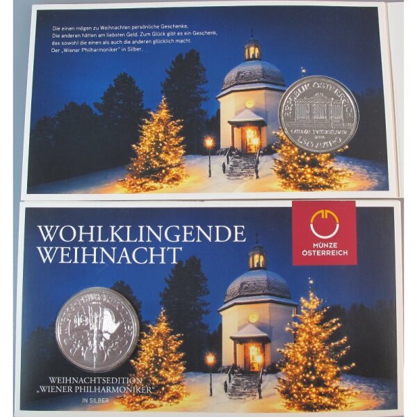 Österreich 1 OZ Philharmoniker 2018 Silber - Weihnachtsedition