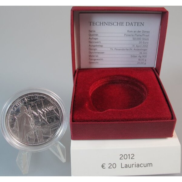 Österreich 20 Euro 2012 Lauriacum pp