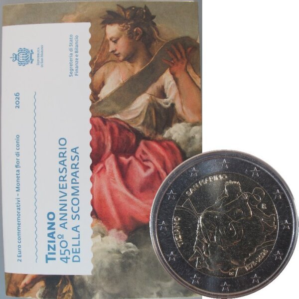 San Marino 2 Euro 2026 Tizian