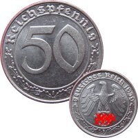J. 369 - 50 Reichspfennig 1939 B Wien Nickel