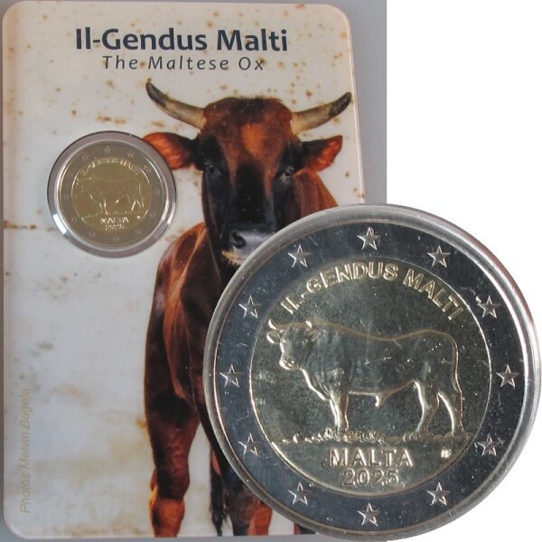 Malta 2 Euro 2025 Ochse - Coincard