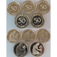 J. 384 - 50 Pfennig 1995 A D F G J komplett
