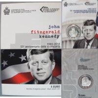 San Marino 5 Euro 2013 John F. Kennedy Silber