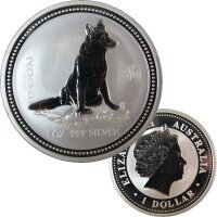 Australien Lunar I. 2006 Hund 1 OZ Silber